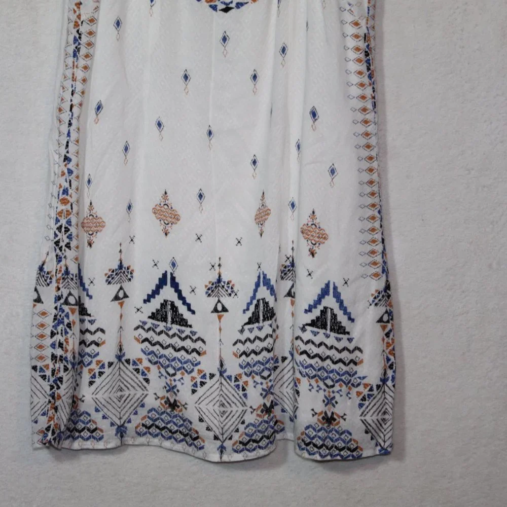 Ecote womens dress size M white printed cutout back mini shift sleeveless casual - Picture 11 of 11